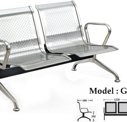Ghế phòng chờ inox 02