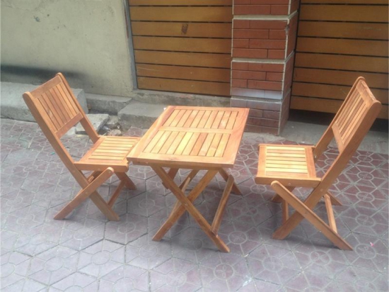 bộ bàn ghế gỗ nhỏ 1